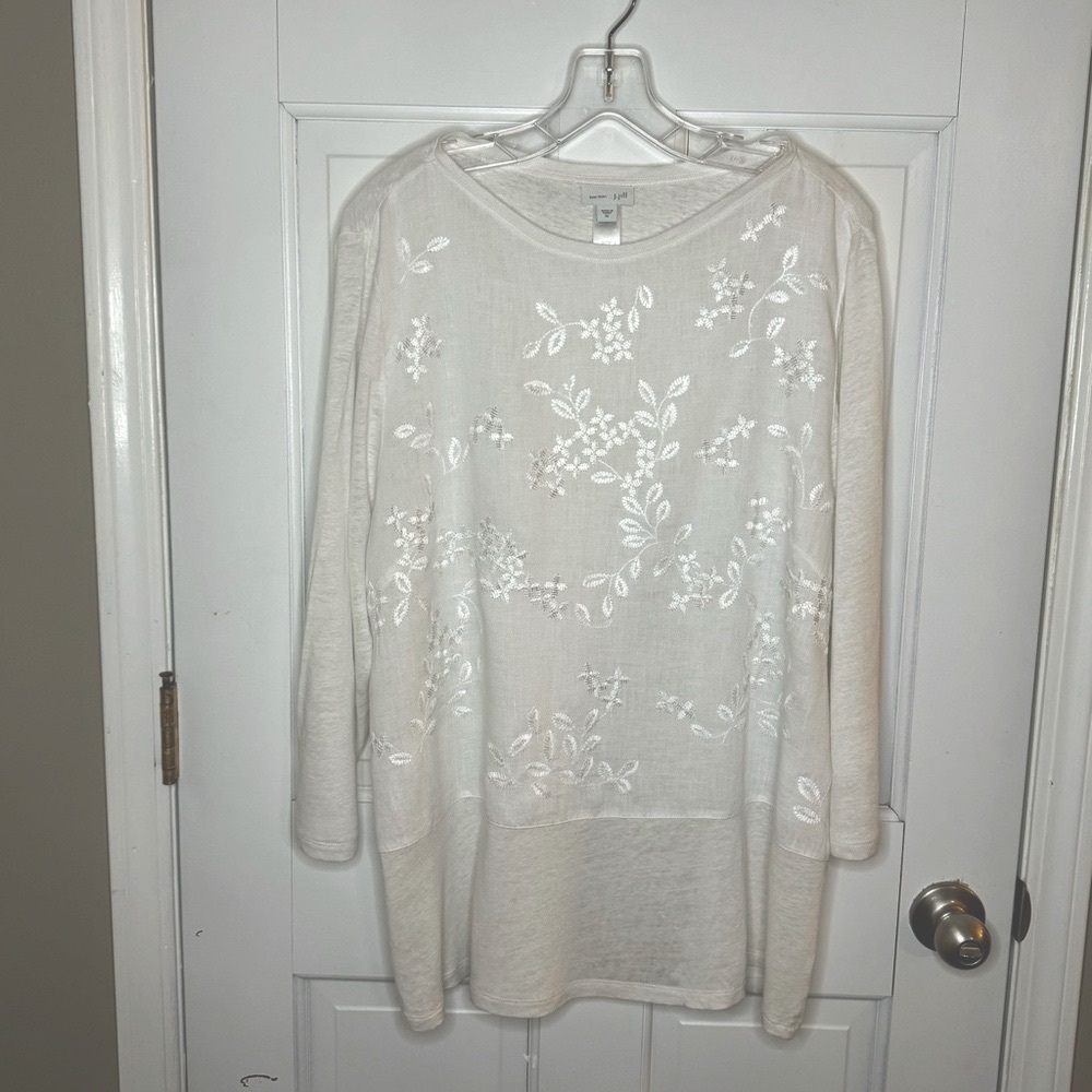 J. Jill Love Linen Drop Shoulder Linen Top • Size XL